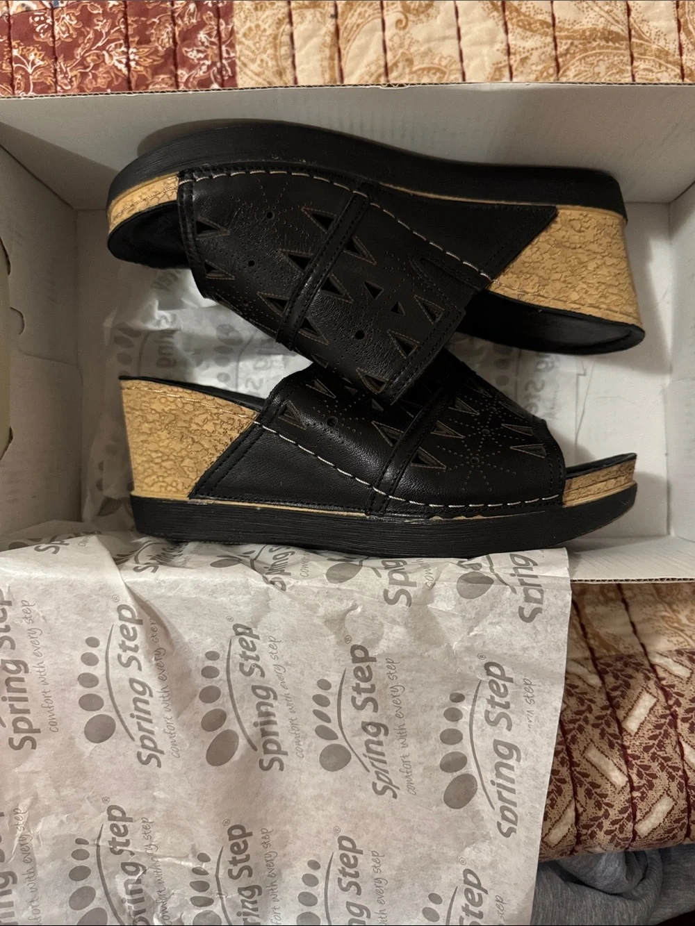 Spring Step Comfort Wedge Leather Sandal